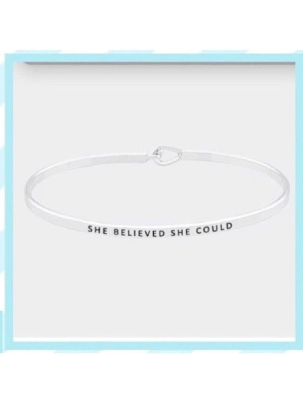 Affirmation Mantra Bracelet Silver